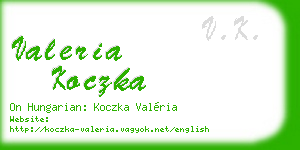 valeria koczka business card